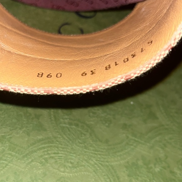 Gucci platform slide size 39 size 8 women’s use tan brown and burgundy - Picture 16 of 16